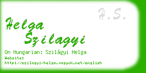 helga szilagyi business card